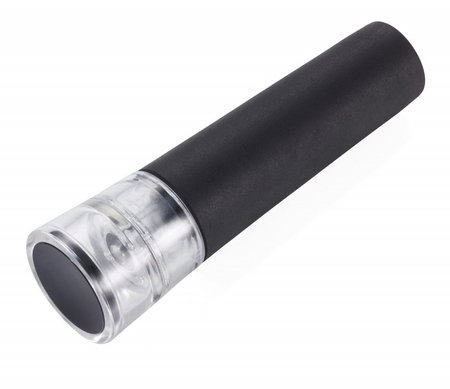 Zestaw do wina TROIKA Weinprobe, korkociąg + nożyk + zatyczka, czarny