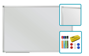Magnetic whiteboard 100x100 / 100x100 cm in aluminum frame WA1