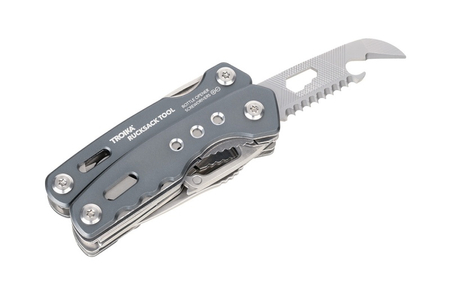 Narzędzie wielofunkcyjne TROIKA Rucksack Tool, 15 funkcji, szary