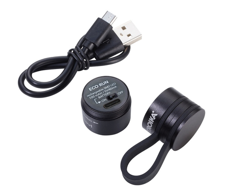 Latarka TROIKA Eco Run, z magnesem, LED, czarna