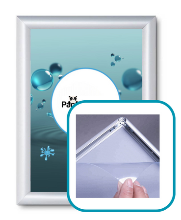 Rama Plakatowa Zatrzaskowa OWZ 25 mm, prosty narożnik B2