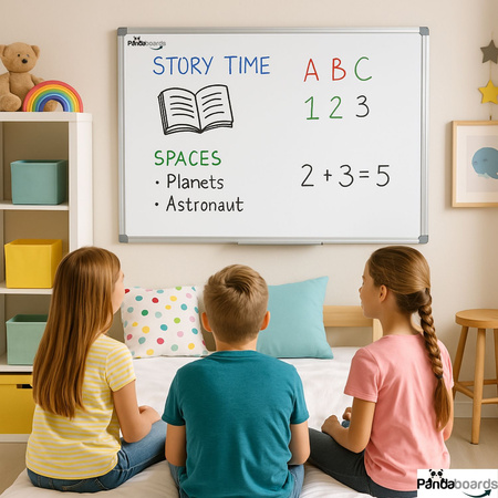 Tablica Magnetyczna Biała Suchościeralna 80x60 / 60x80 cm  w Ramie Aluminiowej WA1