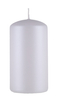 Świeca słupek DONAU HOME Standard Lakier, 60x115mm, biały metaliczny mat