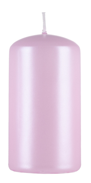 Świeca słupek DONAU HOME Standard Lakier, 60x115mm, różowy perła