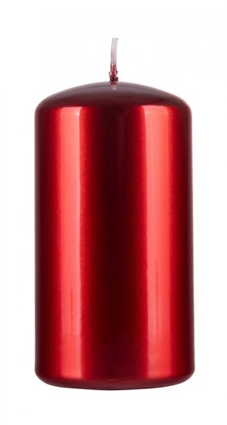 Świeca słupek DONAU HOME Aurora, 70x130mm, rubin