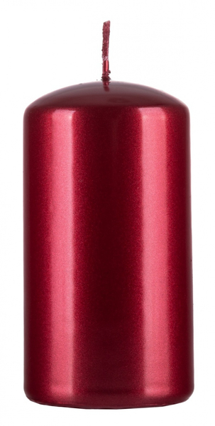 Świeca słupek DONAU HOME Standard Lakier, 60x115mm, czerwony metaliczny połysk