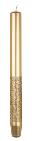Świeca stołowa DONAU HOME Onyx, 22x250mm, 4 szt., złoty