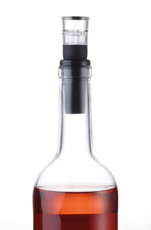 Zestaw do wina TROIKA Weinprobe, korkociąg + nożyk + zatyczka, czarny