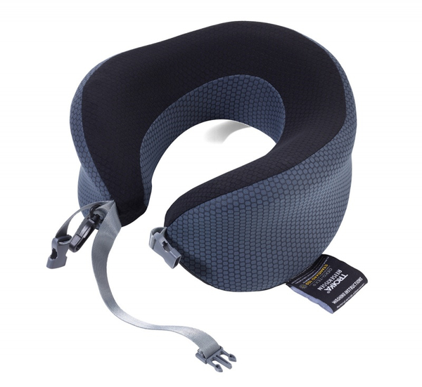 Poduszka TROIKA Business Travel Pillow, w etui, czarno-szary