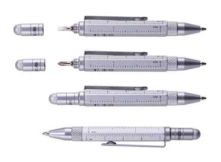 Długopis wielozadaniowy TROIKA Construction Liliput, srebrny