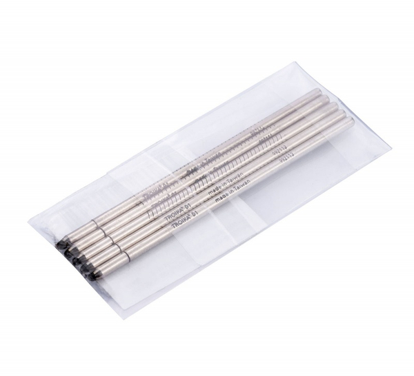 Wkład TROIKA D1 Mine, do długopisu Construction, 5 szt., czarne