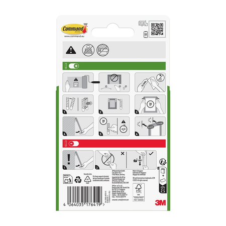 Rzepy COMMAND™ (17206), do wieszania obrazów, duże, 2 komplety., białe