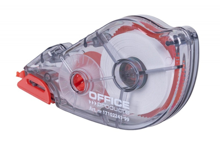 Korektor w taśmie OFFICE PRODUCTS, myszka, z mech. zabezpieczającym taśmę, 5mm x 12m, zawieszka