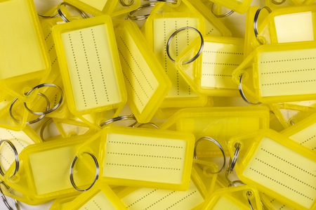 Zawieszki na klucze Q-CONNECT, 55x30mm, 40 szt., żółte