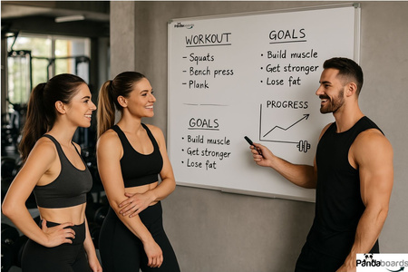 Magnetic whiteboard 180x90 / 90x180 cm in aluminum frame WA1