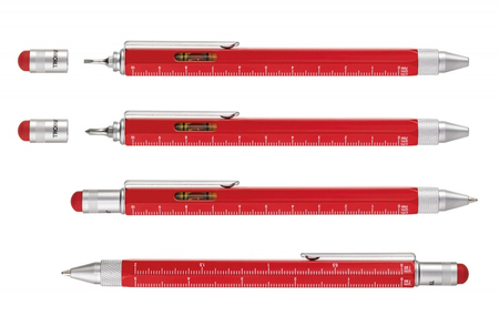 Długopis wielozadaniowy TROIKA Construction, czerwony