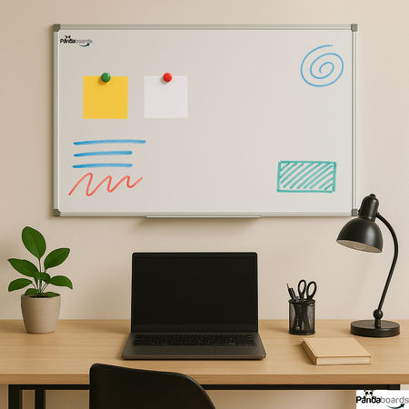 Tablica Magnetyczna Biała Suchościeralna 80x60 / 60x80 cm  w Ramie Aluminiowej WA1