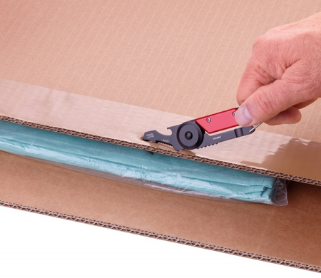 Brelok TROIKA Egon, z karabińczykiem, 5 funkcji, czarno‑czerwony