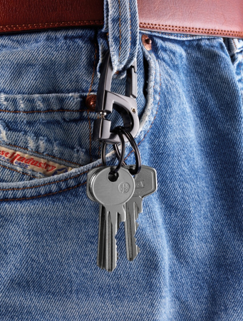 Brelok TROIKA D-Click, system click-lock, karabińczyk, metal